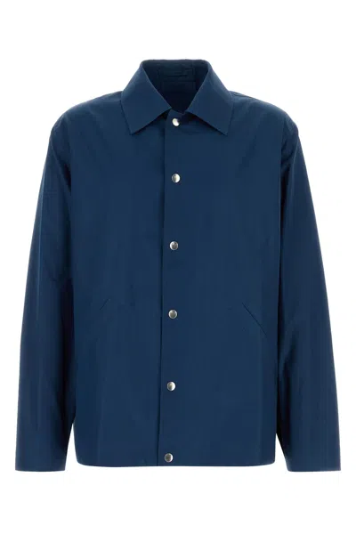 JIL SANDER JIL SANDER BLUE COTTON WINDBREAKER