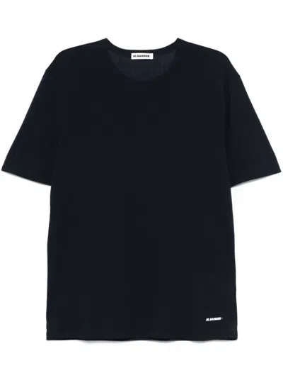 JIL SANDER JIL SANDER BLUE CREW NECK T-SHIRT