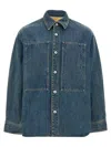 Jil Sander Denim Jacket Featuring Chest Pocket And Contrast Stitching In Blue