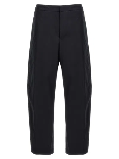 JIL SANDER BLUE EMBROIDERED LOGO PANT