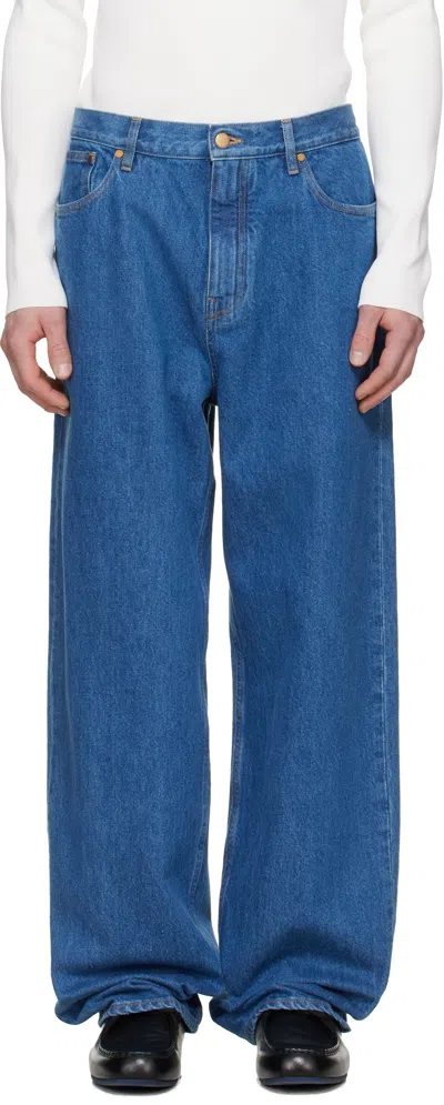 Jil Sander Blue Faded Jeans