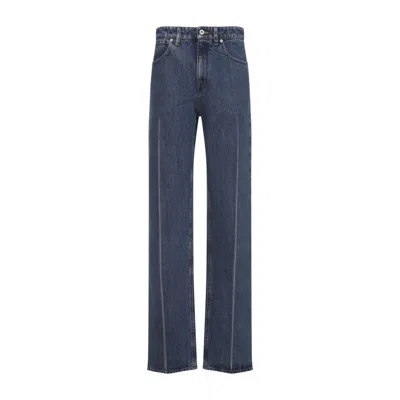 JIL SANDER BLUE HIGH-RISE JEANS