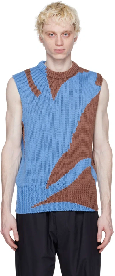 Jil Sander Colorblock Vest In Multicolor
