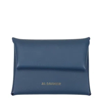 Jil Sander Blue Leather Wallet