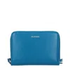 Jil Sander Blue Leather Women's Wallet In Blue