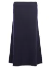 Jil Sander A-line Wool Midi Skirt In Blue