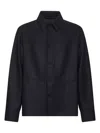 Jil Sander Patch-pocket Snap-button Shirt In Black