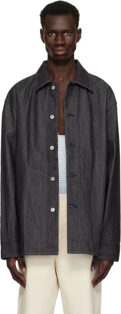 Jil Sander W Denim Shirt 01 Regular Fit Overshirt In Blue