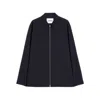 Jil Sander Textured Wool Jacket In Blue