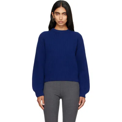 Jil Sander Blue Wool Crew-neck Sweater