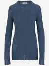 Jil Sander Wool Jumper In Blue