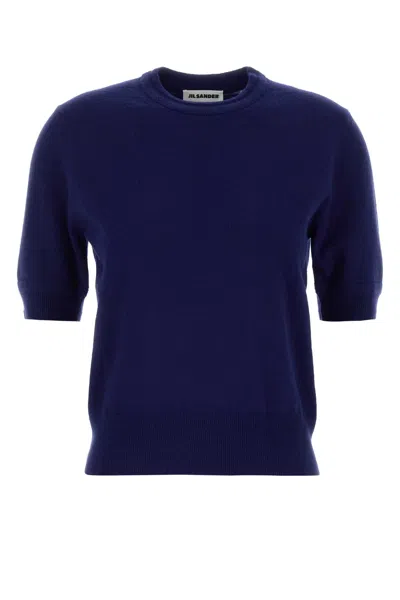 Jil Sander Blue Wool Sweater