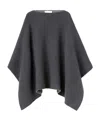 Jil Sander Wool And Cashmere Blend Cape In Black