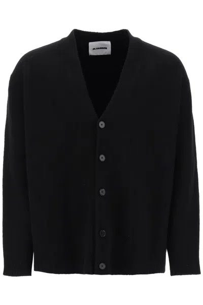 JIL SANDER BOILED WOOL CARDIGAN