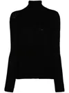 Jil Sander Boiled Wool Sweater In 001 - Black