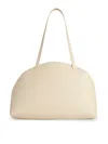 Jil Sander 'curve Media' Leather Crossbody Bag In White