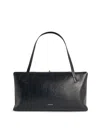 Jil Sander Large  Black Leather Bag In Black