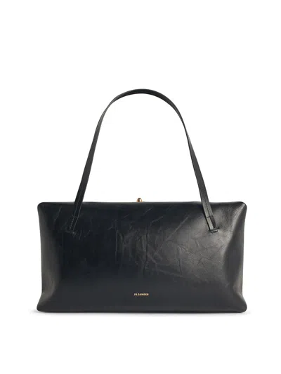 Jil Sander Large  Black Leather Bag
