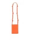 Jil Sander Tangle Small Leather Crossbody Bag In Orange