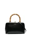 Jil Sander Mini Goji Bamboo Top Handle Bag In Black