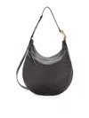 Jil Sander Medium Moon Leather Shoulder Bag In Black