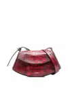 Jil Sander Structured Shoulder Bag In Rosso Vitello Leather In Red