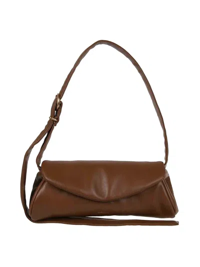 Jil Sander Small Cannolo Padded Leather Bag In Orange