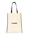Jil Sander Beige Canvas Shopping Bag In Beige