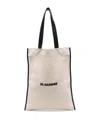 Jil Sander Flat Shopper Tote Bag In Blanco