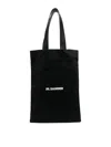 Jil Sander Book Logo-print Tote Bag In Black