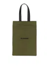 Jil Sander Tote Bag With Double Leather Handle In Green