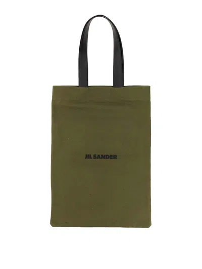 Jil Sander Tote Bag With Logo In Blue