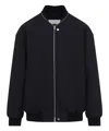 Jil Sander Classic Front Zip Bomber Jacket In Black