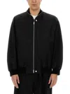 Jil Sander Zipped Bomber Jacket In Black