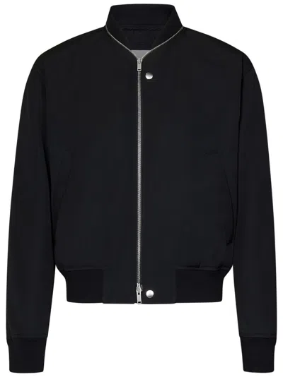 Jil Sander Classic Front Zip Bomber Jacket In Black