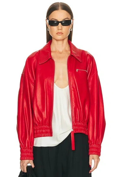 Jil Sander Bomber Jacket In Red