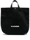 Jil Sander Book Canvas Tote Bag In Black