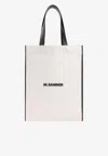 JIL SANDER BOOK CANVAS TOTE BAG