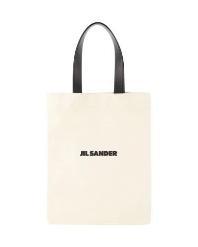 Jil Sander Book Tote Bag -  - Cotton - Beige In White