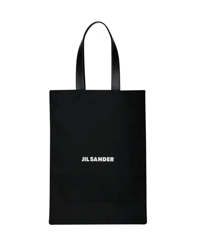 Jil Sander Canvas Tote Bag In Black