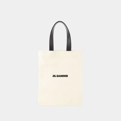 Jil Sander Book Tote Bag In Beige