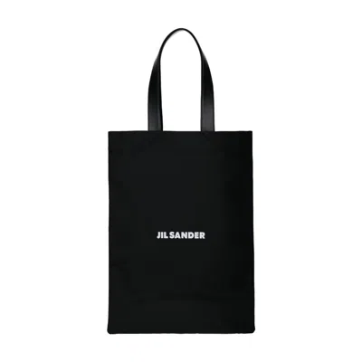 Jil Sander Tote Bag With Logo In Black