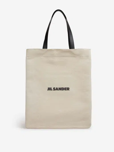 Jil Sander Book Tote Bag In Neutral