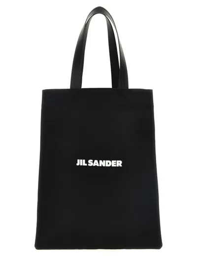 Jil Sander 'book Tote Md' Shopping Bag In Black