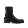 Jil Sander Calf Leather Chelsea Boots In Black