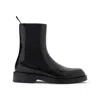 Jil Sander Calf Leather Chelsea Boots In Black