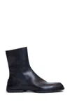 Jil Sander Ankle Boots In Black Leather In Black