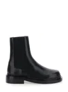 Jil Sander Black Boots With Elastic Side Pannels In Leather Woman