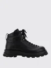 Jil Sander Lace-up Leather Ankle Boots In Black