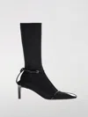 Jil Sander Stivaletto Trunk Nylon T-strap Booties In Schwarz